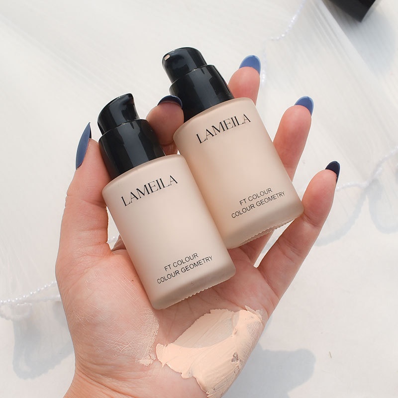 Liquid Foundation Long-lasting Glass Bottle Genuine Waterproof Concealer Does Not Remove Makeup Oil Control Skin Moisturizing Bb Cream Dry Skin Men And Women