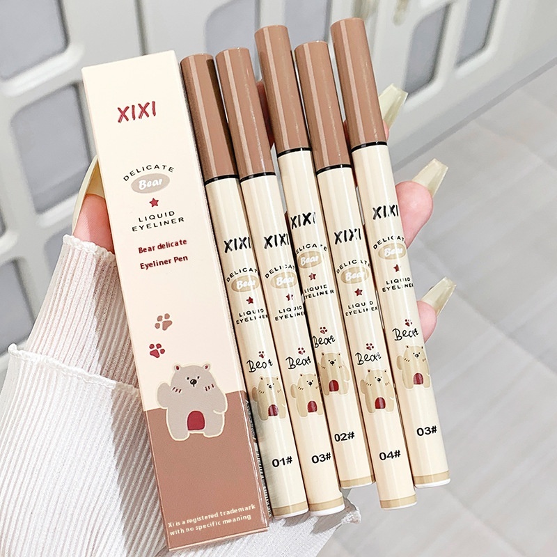 Xixi Liquid Eyeliner Pen Waterproof And Sweat-proof No Smudge No Makeup Eye Silkworm Pen Quick-drying Very Fine Soft Hair Student Eyeliner Pen