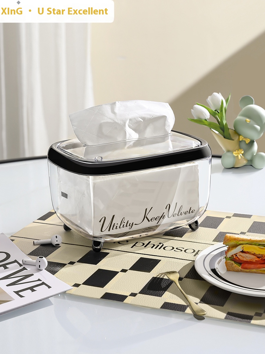 Xingyou Tissue Box Tissue Box Living Room High-end Light Luxury Style Home Creative Coffee Table Multi-function Remote Control Storage Box