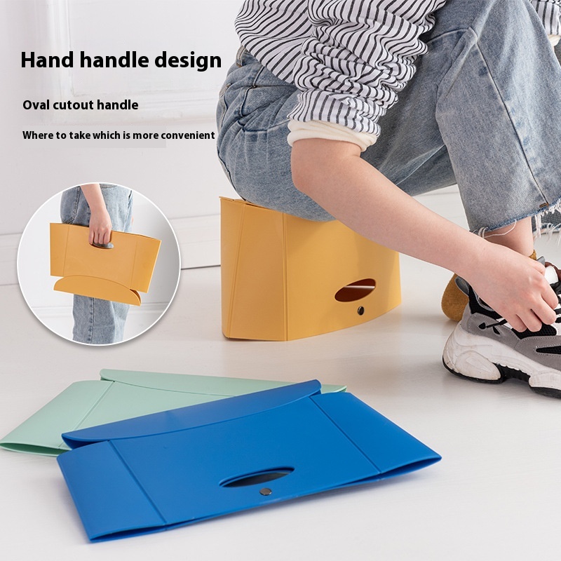Folding Stool Household Thickened Portable Outdoor Chair Mini Stool Lightweight Fishing Ultra-light Folding Stool Plastic Low Stool