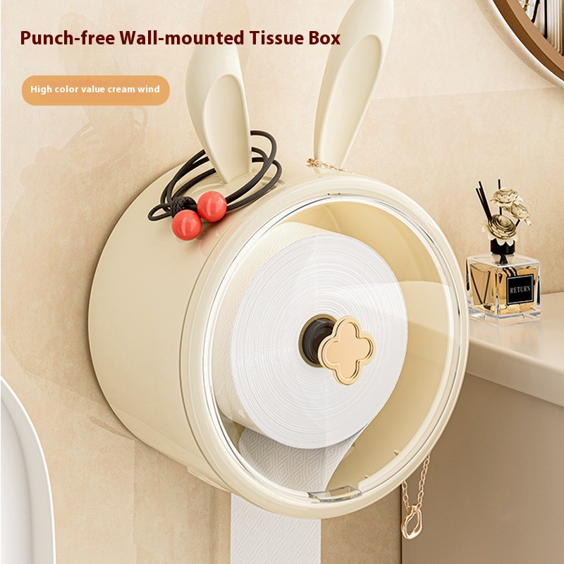 Bathroom Tissue Box Face Towel Storage Box Wall Mounted Toilet Paper Waterproof Paper Box Kitchen Toilet Paper Rack