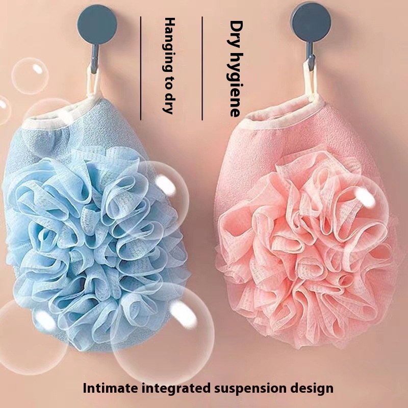 Bath Flower Bath Towel Two In One Ladies Do Not Hurt The Skin Special Bath Towel Back Scrubbing Household Bath Gloves Bath Towel