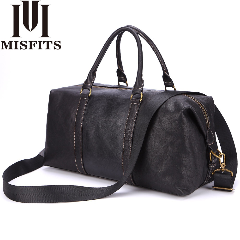 Style Hand-held Travel Bag With Large Capacity,One-shoulder,Cross-body,Three-purpose,Top-grain Genuine Leather Business Travel Luggage Bag