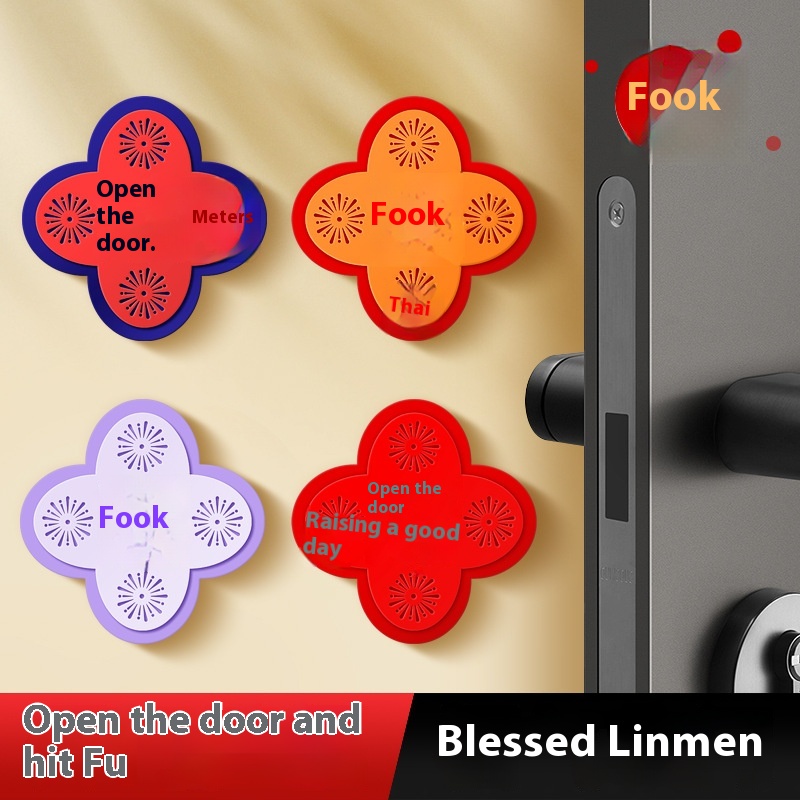 Door Handle Anti-collision Pad Silicone Door Back Anti-collision Anti-bump Simple Buffer Silent Anti-collision Sticker