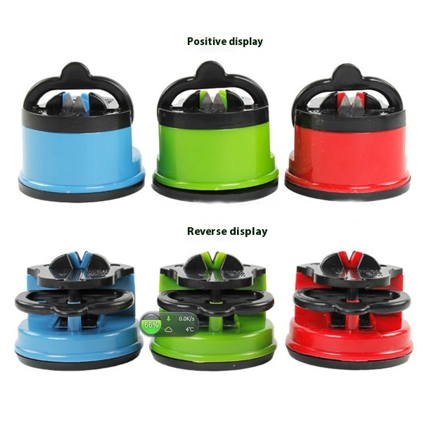 A1479 Household Kitchen Fine Iron Knife Sharpener With Suction Cup Sharpening Tool Whetstone Suction Cup Positioning Knife Sharpener