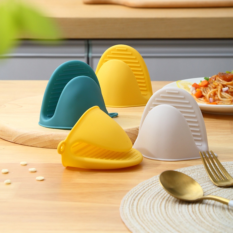 Kitchen Food Grade Siliconeulated Soup Pot Clip Earmuffs Non-slip Butterfly Gloves Silicone Anti-scalding Hand Clip