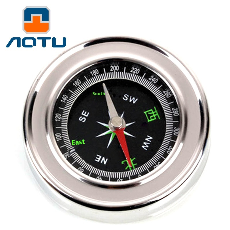 Concave And Convex Outdoor Camping Compass Stainless Steel Quasi-compass Mountaineering Navigation Tool AT7599