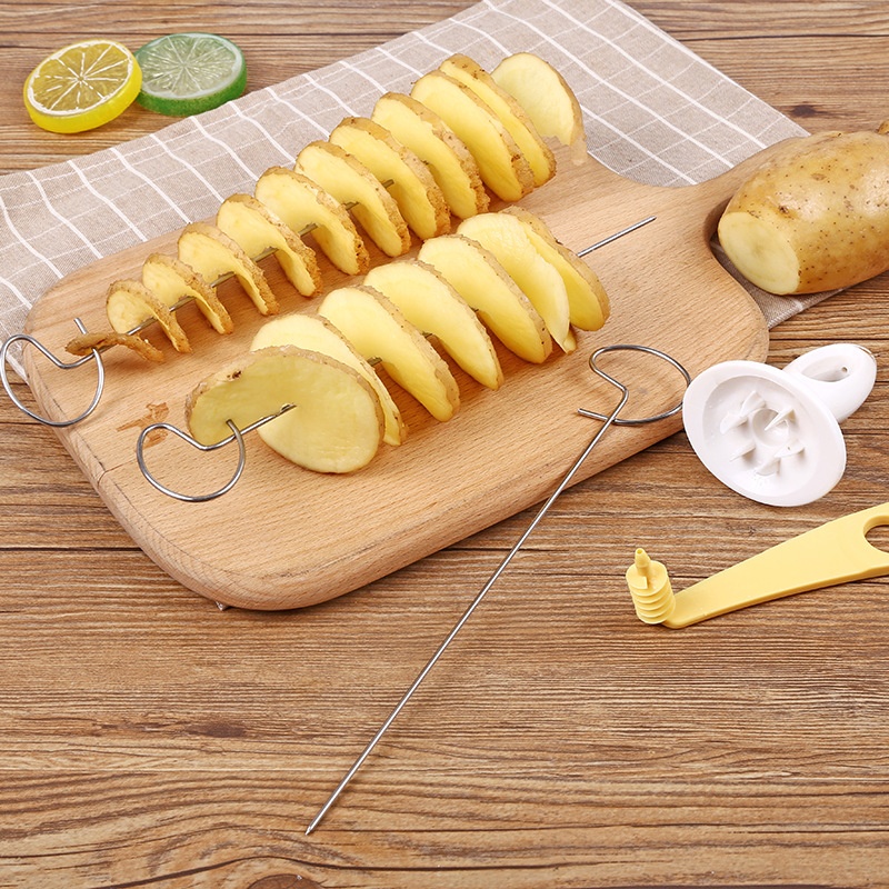 A2584 Cyclone Potato Slicer Household Spiral Slicer String Hand Crank Potato Cutter