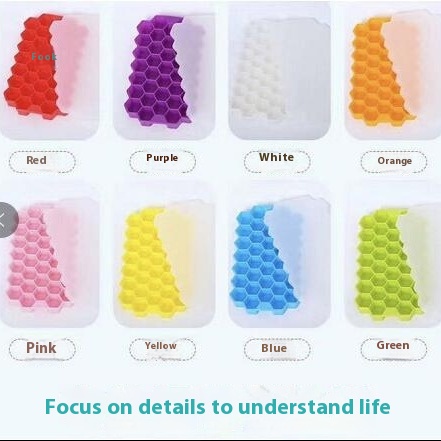 A2872 Silicone Honeycomb Ice Tray With Lid Silicone Ice Mold With Lid37 Ice Making Mold Silicone Ice Mold Honeycomb Ice Tray