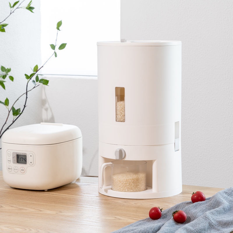 Rice Bucket Automatic Rice Jar Food Grade Sealed Bucket Flour Grain Storage Bucket Rice Storage Box Rice Bucket Box