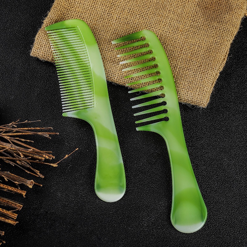 Anti-static Tendon Comb,Can't Break And Won't Fall Off,Wide-tooth Comb,Long-handled Plastic Horn Comb,Anti-hair Loss Massage Comb