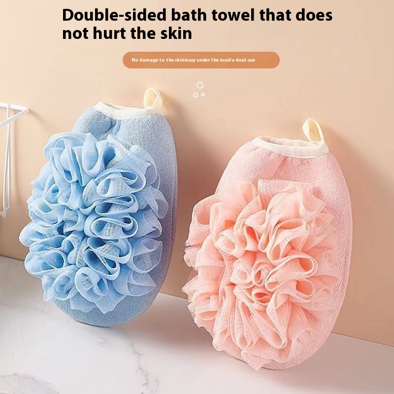 Bath Flower Bath Towel Artifact Fine Sand Double-sided Bath Ball Bath Towel Ladies Bathroom Bath Back Bath Towel