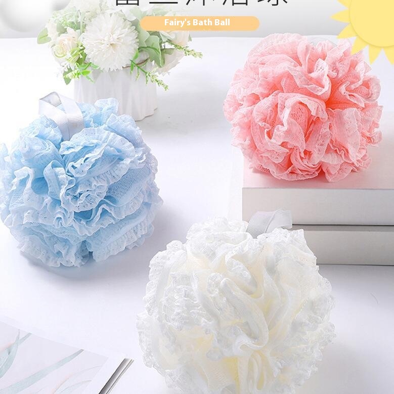 Large Lace Bath Ball Bath Flower Cute Girl Bath Bubble Rub Back Super Soft Decontamination Bath Bath Bath Ball