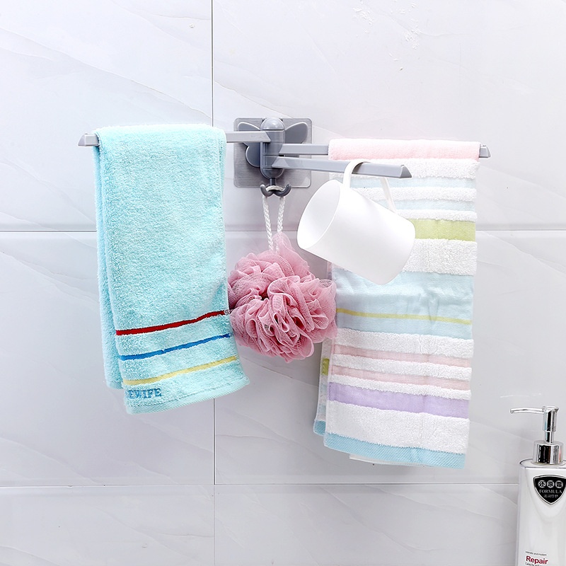 A2566 Paste Rotating Towel Rack Kitchen Rag Rack Bathroom Punch-free Hanging Rack Towel Rack Towel Rod