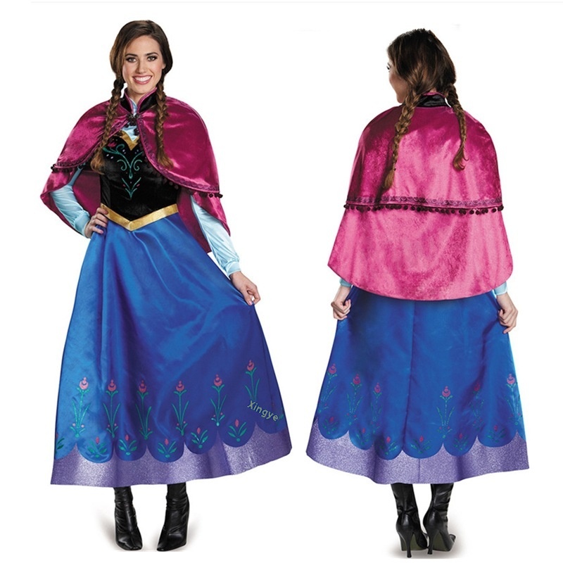 Halloween Costume Frozen Cosplay:Anna Dress From The Animated Film