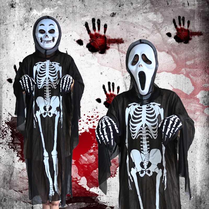 Children's Halloween Masquerade Costumes Funny Parent-child Zombie Ghost Clothes Dress Up Festival Performance Costumes