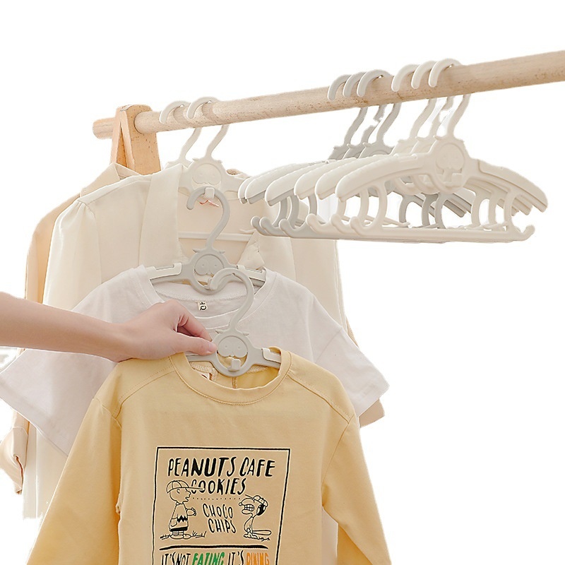 3183 Children's Clothes Hanger Seamless Clothes Support Household Telescopic Storage Clothes Hanger Baby Multifunctional Clothes Rack