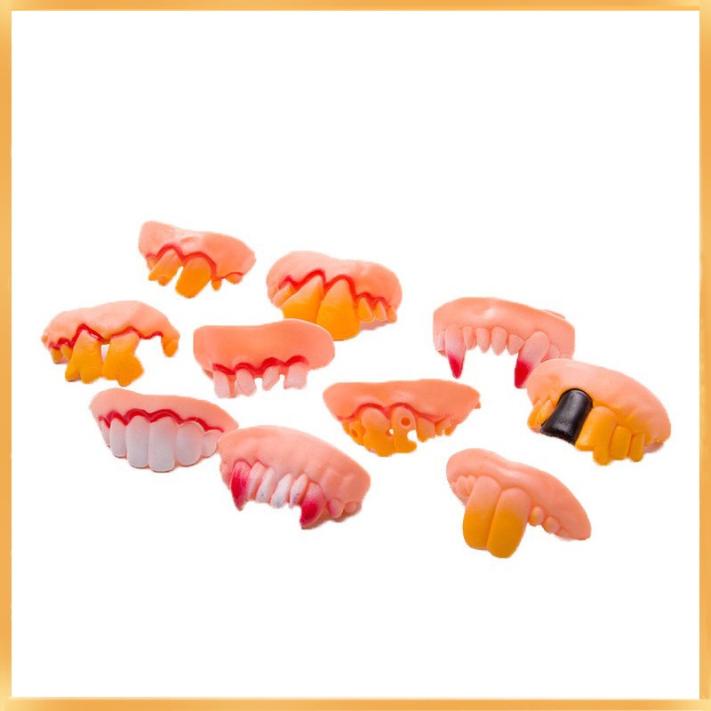 Halloween Dentures Toys Buck Teeth Vampire Teeth Zombie Front Teeth Funny Funny Trick Plastic Soft Braces