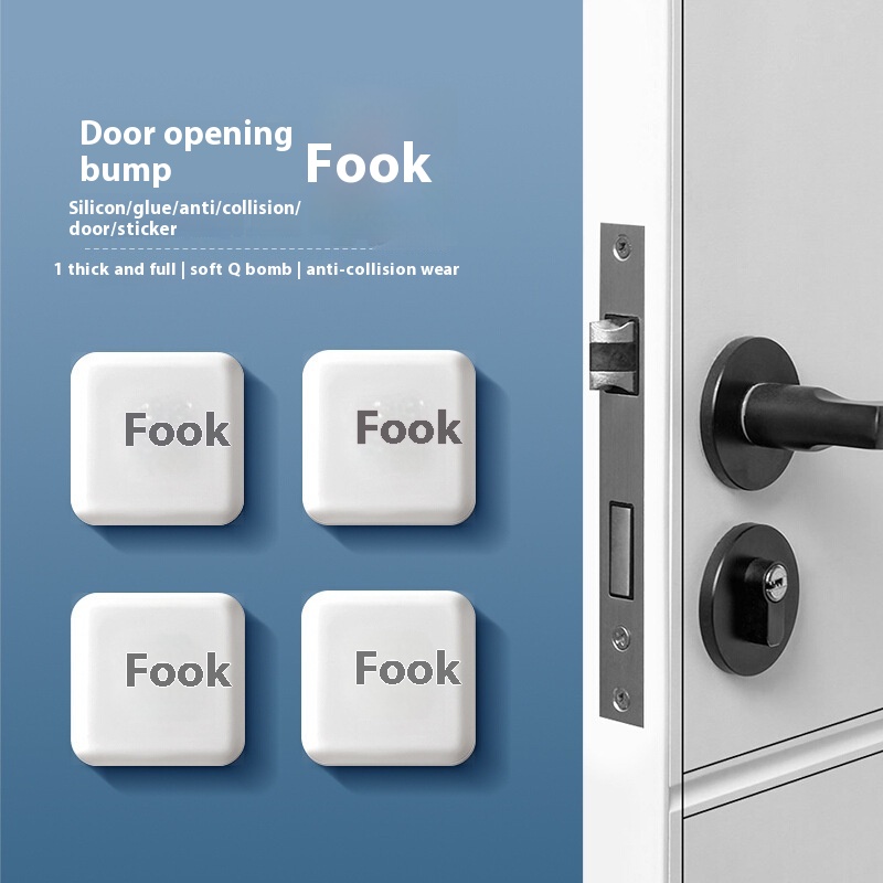 A3184 Blessing Anti-collision Stickers Door Handle Anti-collision Pads Creative Refrigerator Door Cabinet Door Anti-collision Bedside Silent Pads