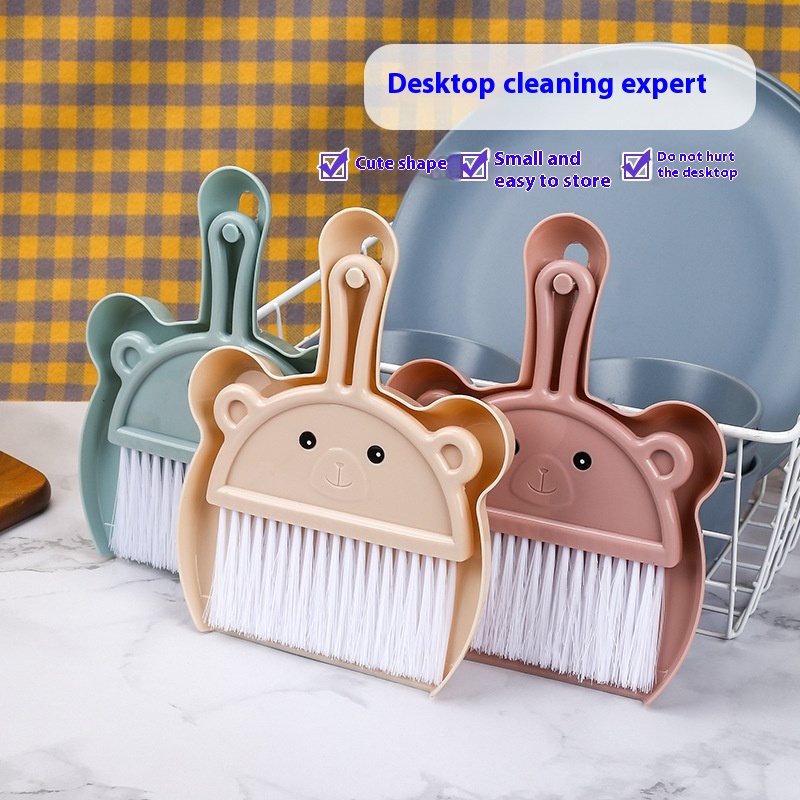Mini Desktop Broom And Dustpan Set Car Broom To Sweep Bed Hair Garbage Shovel Small Sweeping Broom Keyboard Brush
