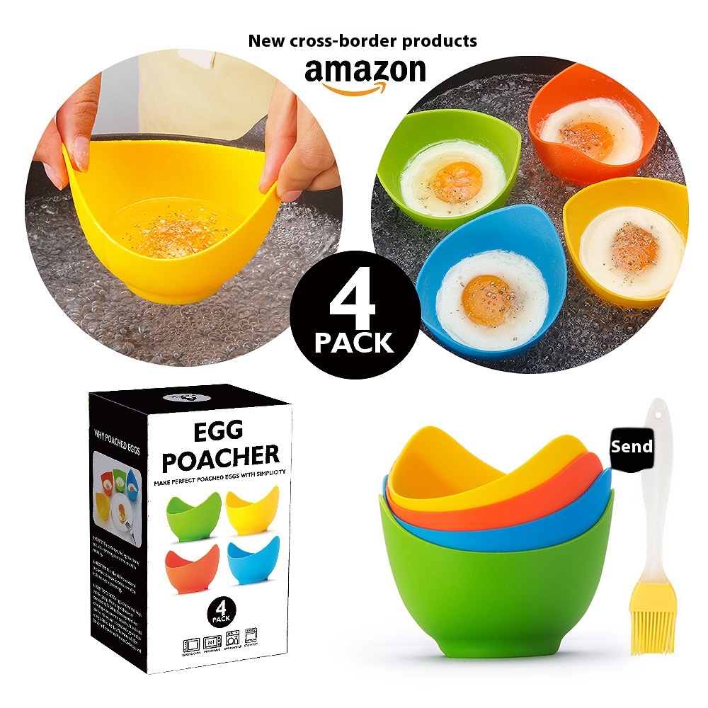 FDAHigh Temperature Resistant Silicone Egg Steamer Non-stick Egg Cooker Silicone Egg Cooker Silicone Egg Holder Egg Cooker Cup