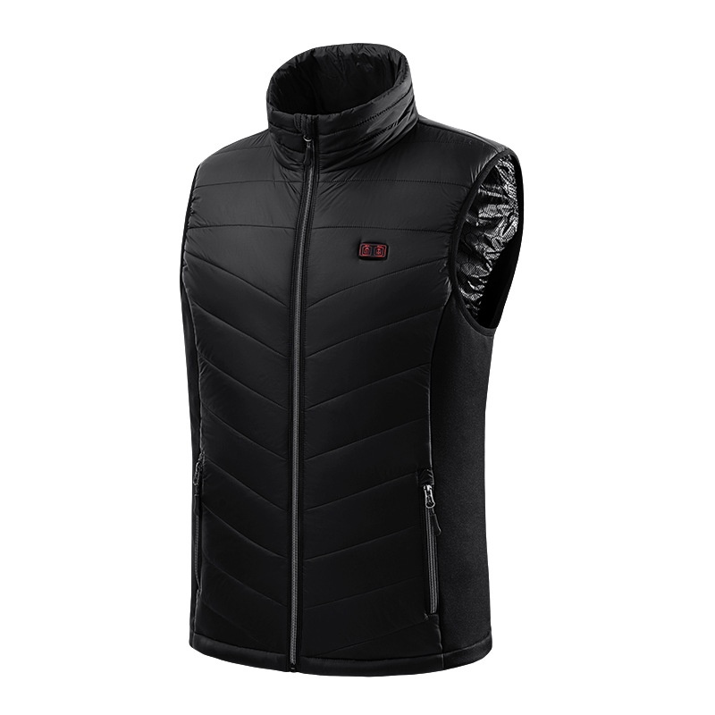 Dual-Control15-Zone Heated Vest,Smart Electric Heated Carbon Fiber Vest,Thermal USBHeated Jacket