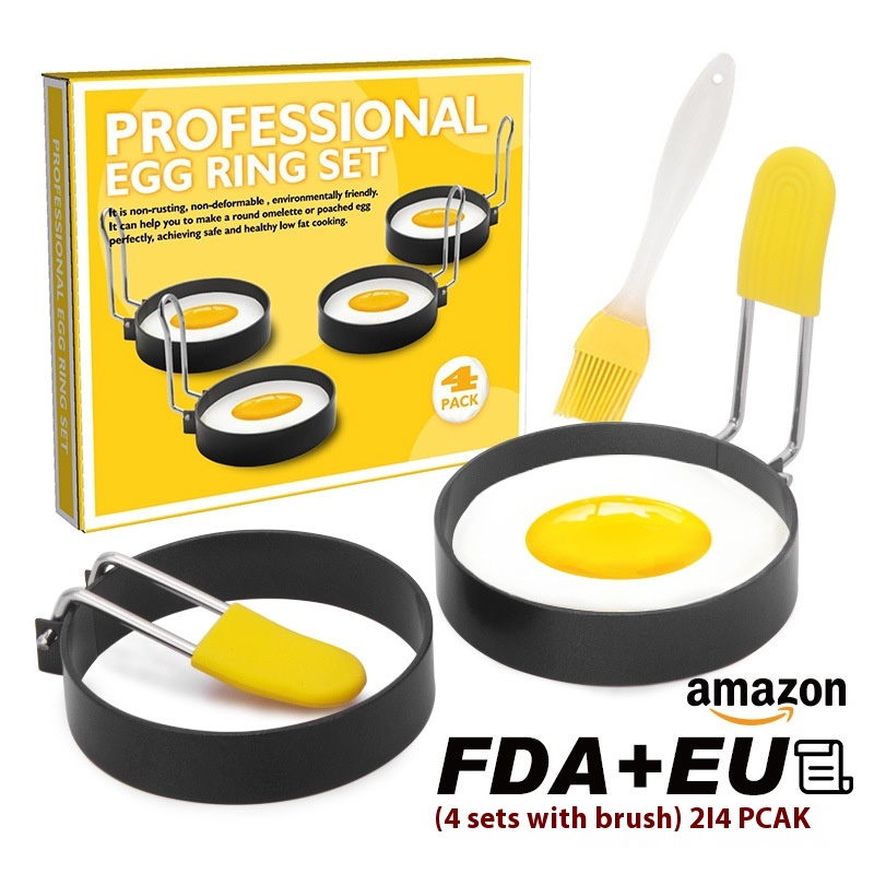 Anti-scalding Egg Ring Iron Spray Non-stick Round Omelette Omelette Model Omelette Mold Omelette Ring Omelette Artifact