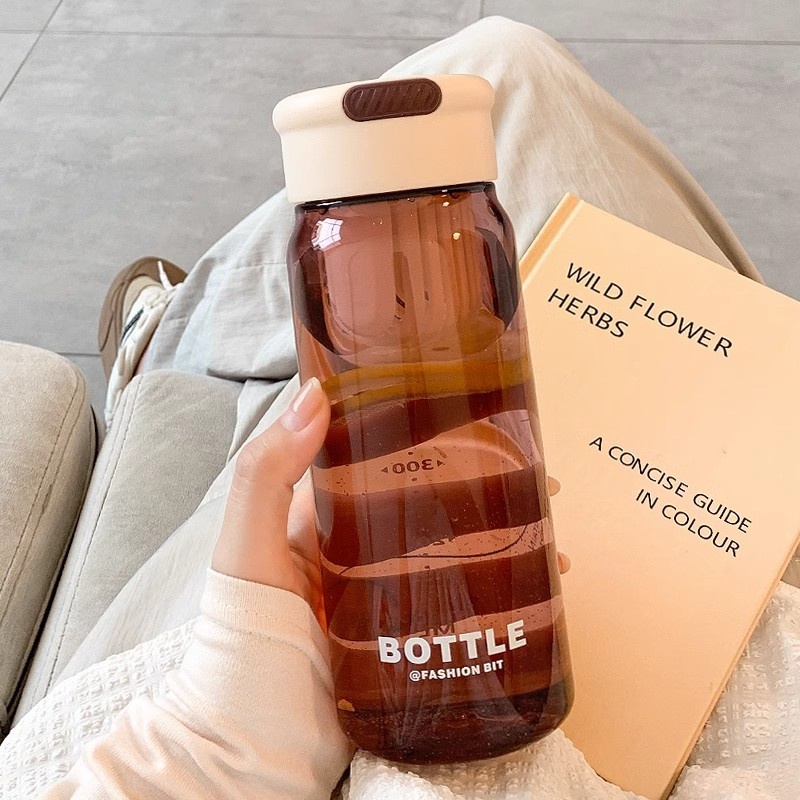 Japanese Style Simple Plastic Water Cup Boys Sports Cup High Temperature Resistant With Scale Tea Strainer Tea Cup Female Students Children