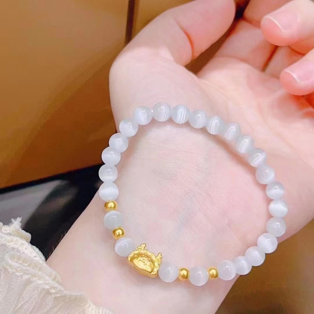 Douyin Xiaohongshu One Dragon Steamed Dumplings Dragon Year Zodiac Year Bracelet Bracelet Girlfriends Gift Jewelry Girls