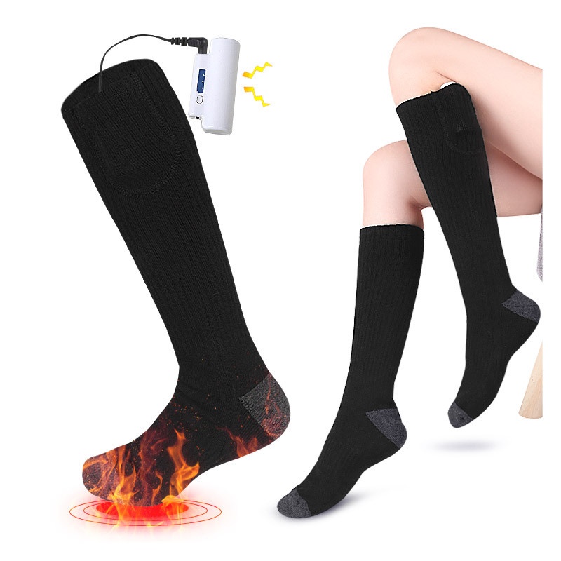Electric Heated Socks,USBHeated Foot Warmer,Cold-Resistant Rechargeable Thermal Socks