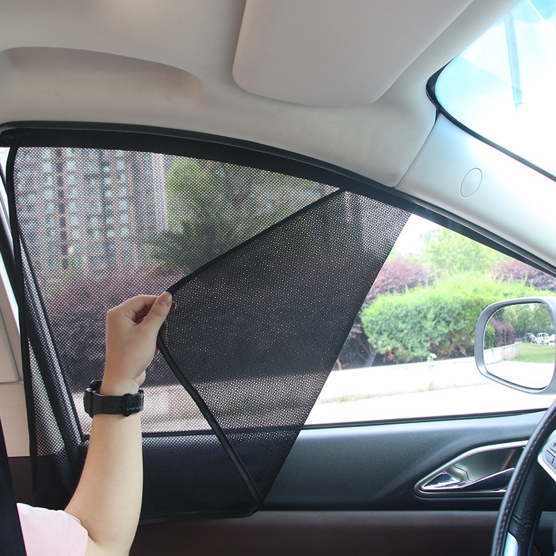 Car Sunshade Magnet Non-automatic Retractable Car Sun Protection Heatulation Board Front Side Curtain Blackout Mesh