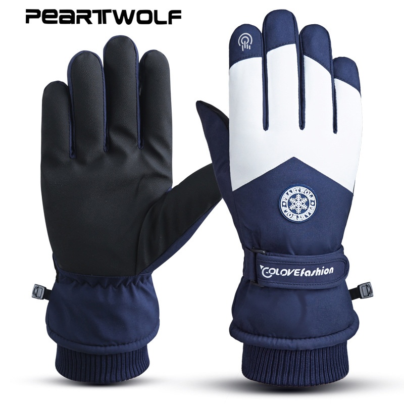 Ski Gloves,Waterproof And Non-Slip Outdoor Cycling Gloves,Fleece-Lined,Thickened Thermal Touchscreen Gloves