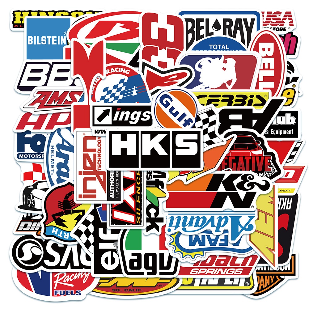 50 Pieces Of Modified Racing Car JDMGraffiti Stickers Skateboard Laptop Motorcycle Motorcycle Helmet Stickers