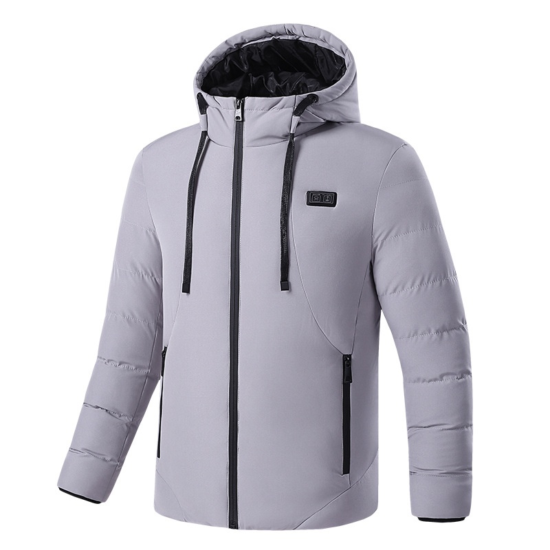 Double Control Eleven Zone Heating Cotton Clothing Winter Couple Thick Warm Hooded Heating Clothing USBElectric Heating Clothing Heating Clothing