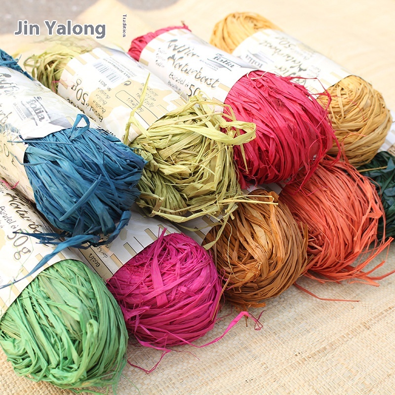 Dyed Raffia Bags Shoes And Hats Decoration Materials Diy Handmade Materials Raffia Plant Grass Accessories
