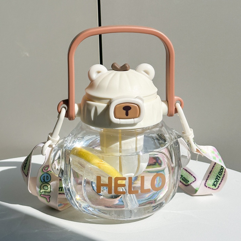 Cute Big Belly Cup For Girls With High Appearance And Large Capacity Straw Water Cup For Students To Go To School,Special Plastic Cup For Children's Water Bottle