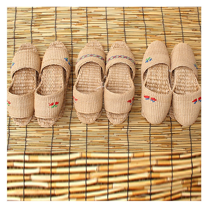Handmade Crafts,Hand-woven Shoes,Comfortable And Foot-nourishing Grass-colored Handmade Slippers,Exported To Korea,Straw Shoes