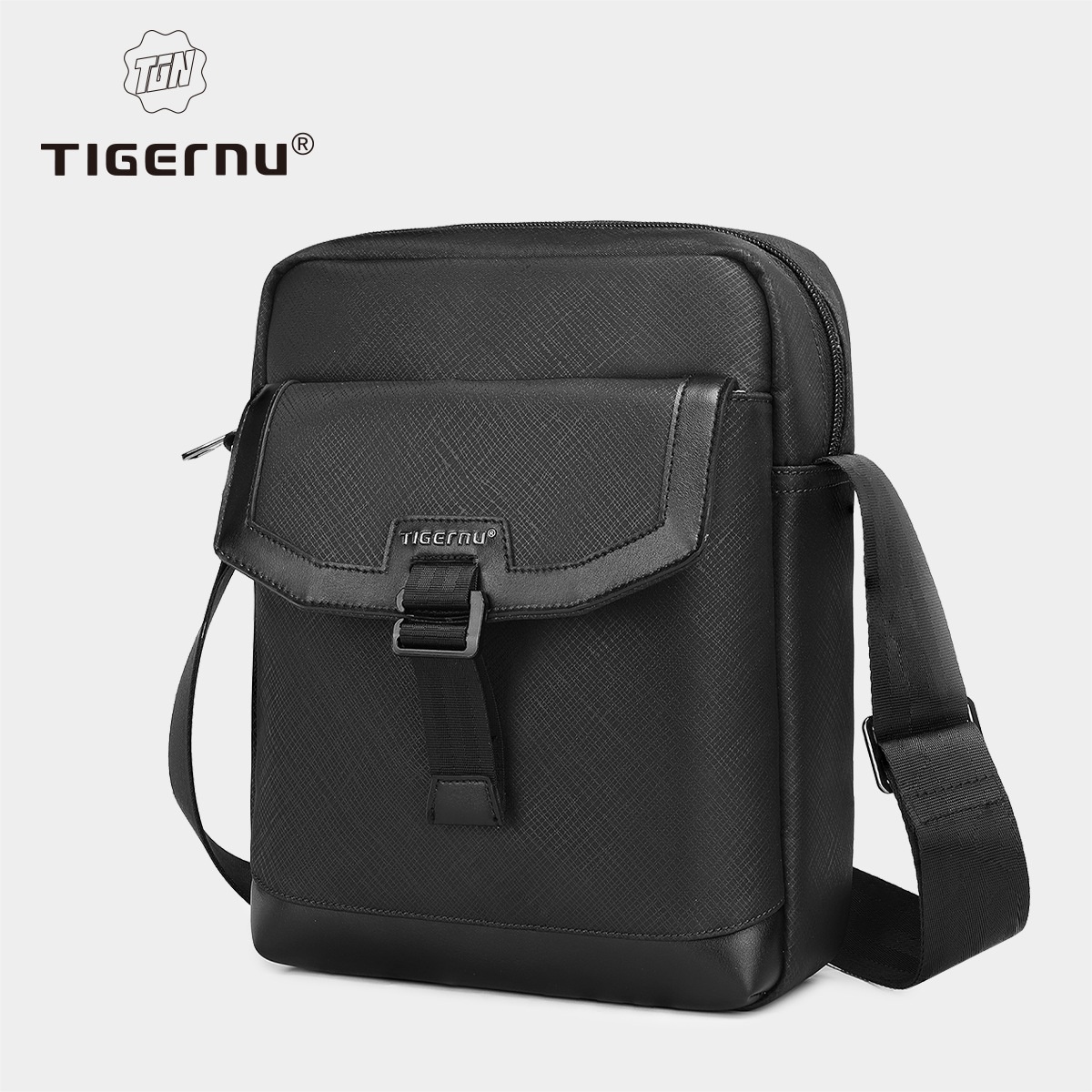 Tigernu Men's Business Messenger Briefcase Commuting Fashion Anti-wrinkle Waterproof Portable High-end Shoulder Bag Men's