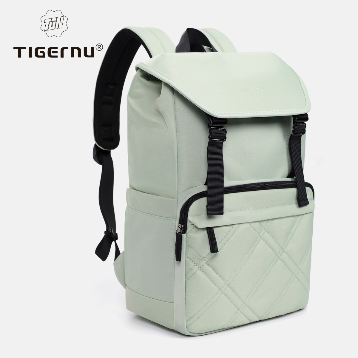 Tigernu Waterproof Fashion Backpack Lightweight Women's Large Capacity Morandi Color Travel Backpack