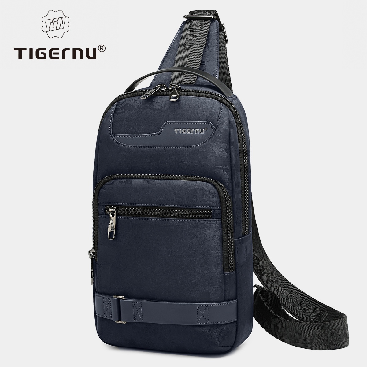 Tigernu European And American Retro Men's Chest Bag Waterproof Large Capacity Storage Messenger Bag Outdoor Sports Shoulder Bag Men
