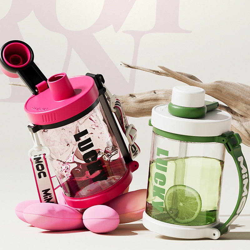 Water Cup Large Capacity Boys Fitness Sports Kettle Ton Barrel Ton High Temperature Resistant Plastic Water Bottle Big Belly Cup Dunton Barrel