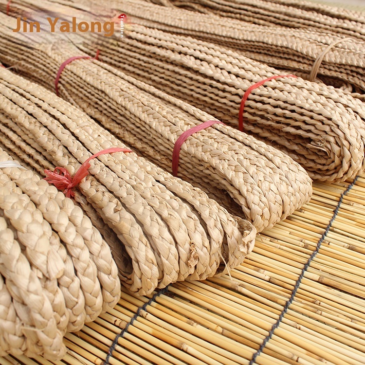 Reed Micro Pure Hand-woven Grass Cattail Braid Braided Four-strand Braid Shoe Material Waterproof Platform PPGrass Braid