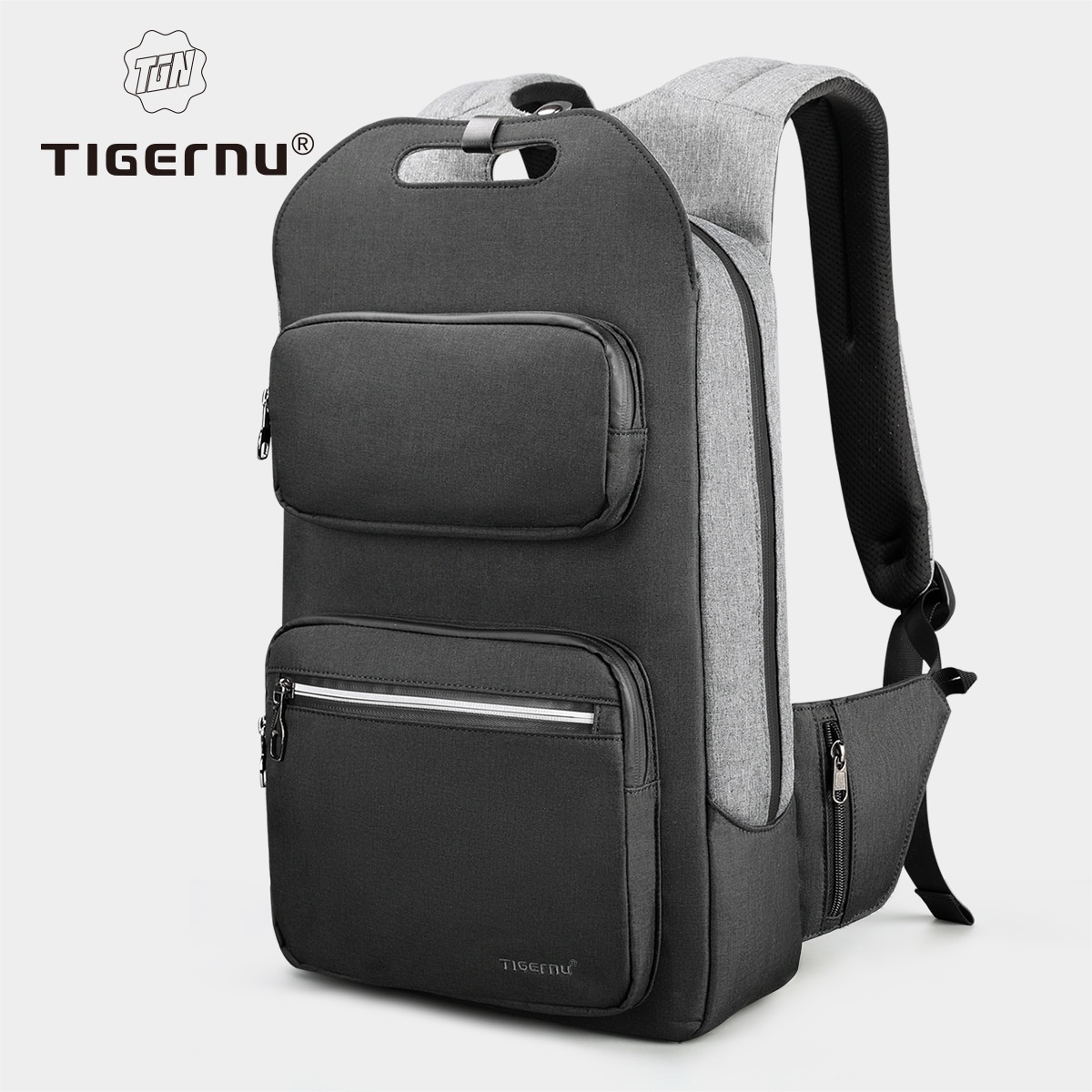 Tigernu Street Fashion Backpack Men's Water-repellent Wear-resistant Oxford Cloth Load-reducing Backpack Men's
