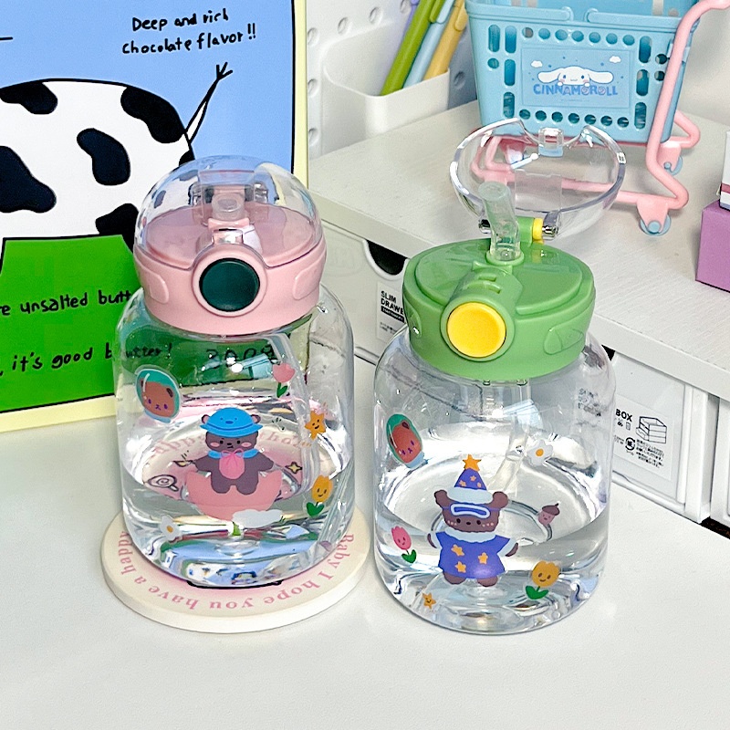 Cup High Value Plastic Straw Water Cup High Temperature Resistant And Shatterproof Student Portable Simple Niche Hot Japanese Style