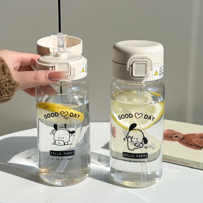 High-value Puppy Plastic Water Cup Korean Version Simple Cute304 Stainless Steel Thermos Cup For Male And Female Students