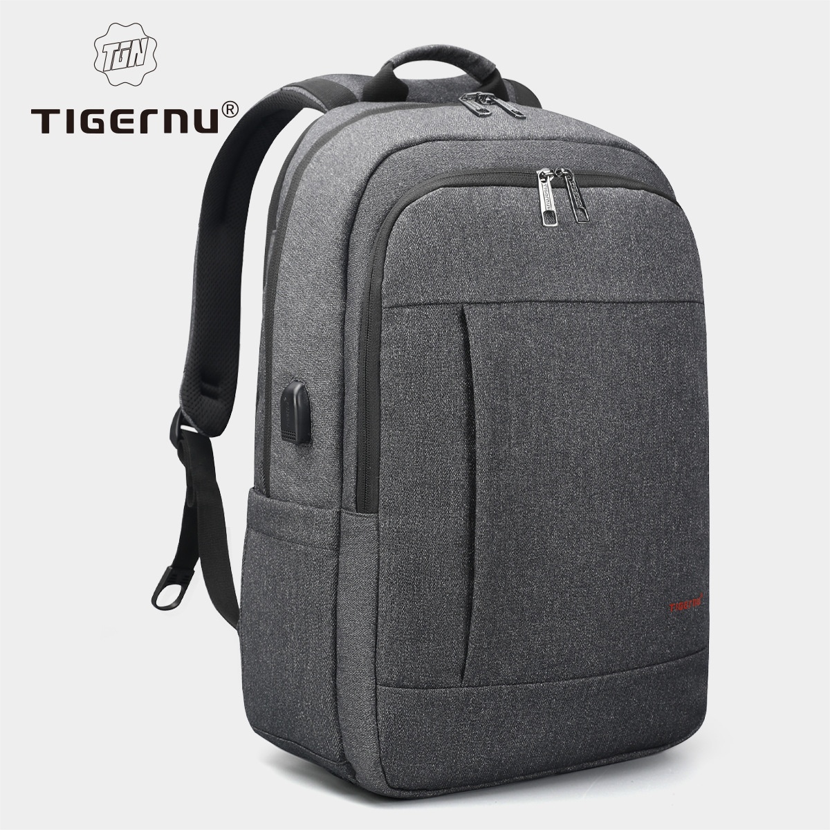 Tigernu Multi-function USBCharging Backpack Shiling Water-repellent Casual Business Laptop Bag