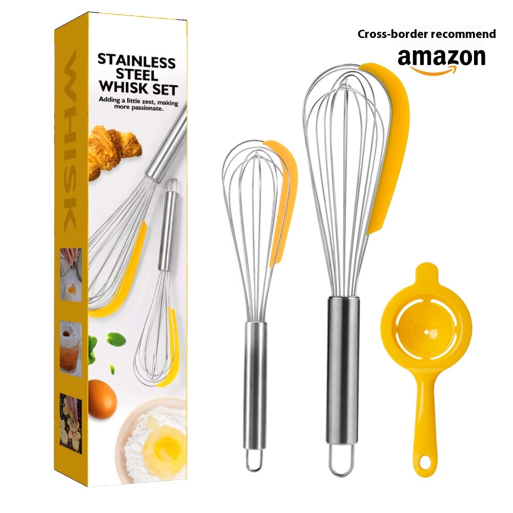 Stainless Steel Egg Beater Manual Egg Beater Mini Cream Mixer Kitchen Baking Gadget Egg Beater Artifact