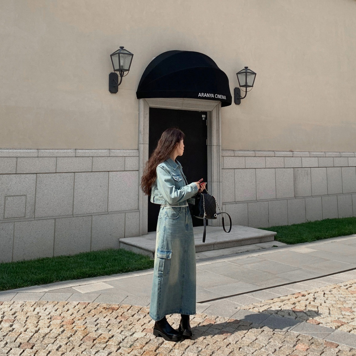 [No Refund Or Exchange]Zipper Denim Jacket For Women,Autumn Korean Style,Short-sleeved Lapel Top For Women