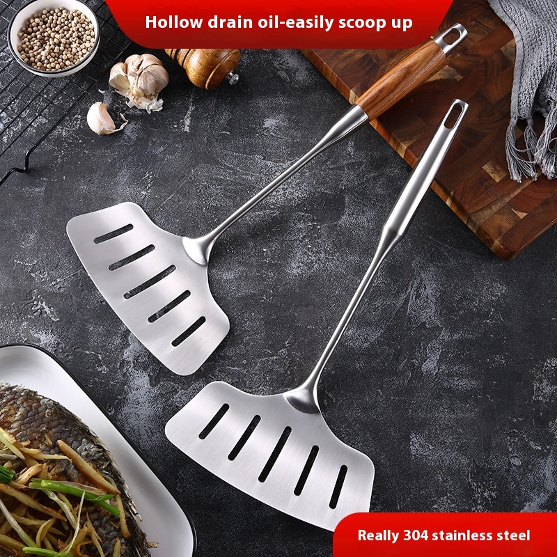 Stainless Steel Frying Fish Spatula304 Fish Spatula Creative Leak Spatula Widened Flat Spatula Frying Steak Spatula Stainless Steel Spatula