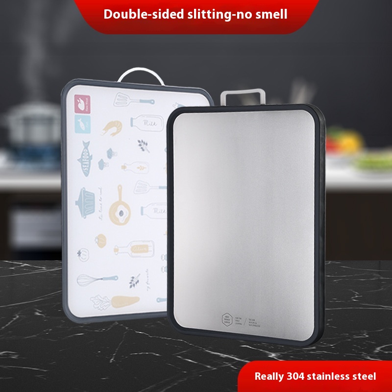 Antibacterial Chopping Board304 Stainless Steel Chopping Board Kitchen Fruit Chopping Board Plastic Pp Double-sided Chopping Board Classification316 Cutting Board